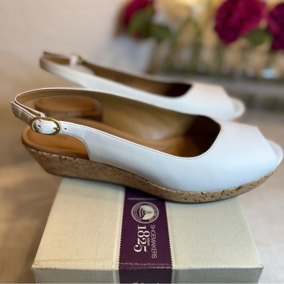 Clarks Artisan Orlena Currant White Cork Sandal Slingback Size 10 NIB‎